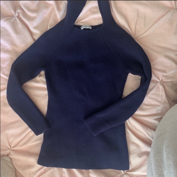 Balenciaga sweater stunning shapely navy XS - Picture 1 of 6